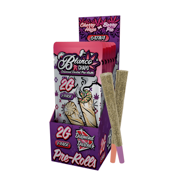 Blanco Chapo Diamond Dusted 2g 2 Pack - Cherry Haze / Berry Pie - 6 Pack Display - Bandit Distribution