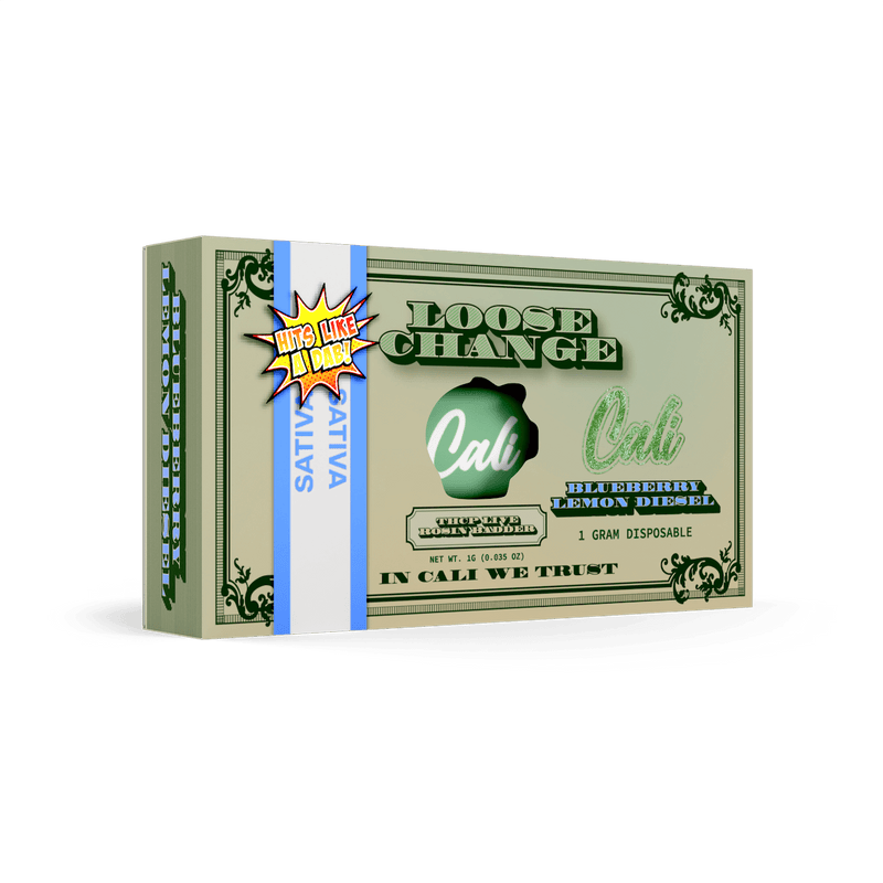 Cali Extrax Loose Change 1g Disposable - THCP/D8 Live Rosin Badder - Blueberry Lemon Diesel - Bandit Distribution