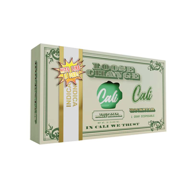 Cali Extrax Loose Change 1g Disposable - THCP/D8 Live Rosin Badder - Rock Star - Bandit Distribution
