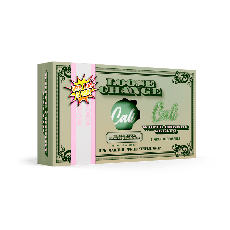 Cali Extrax Loose Change 1g Disposable - THCP/D8 Live Rosin Badder - White Chery Gelato - Bandit Distribution