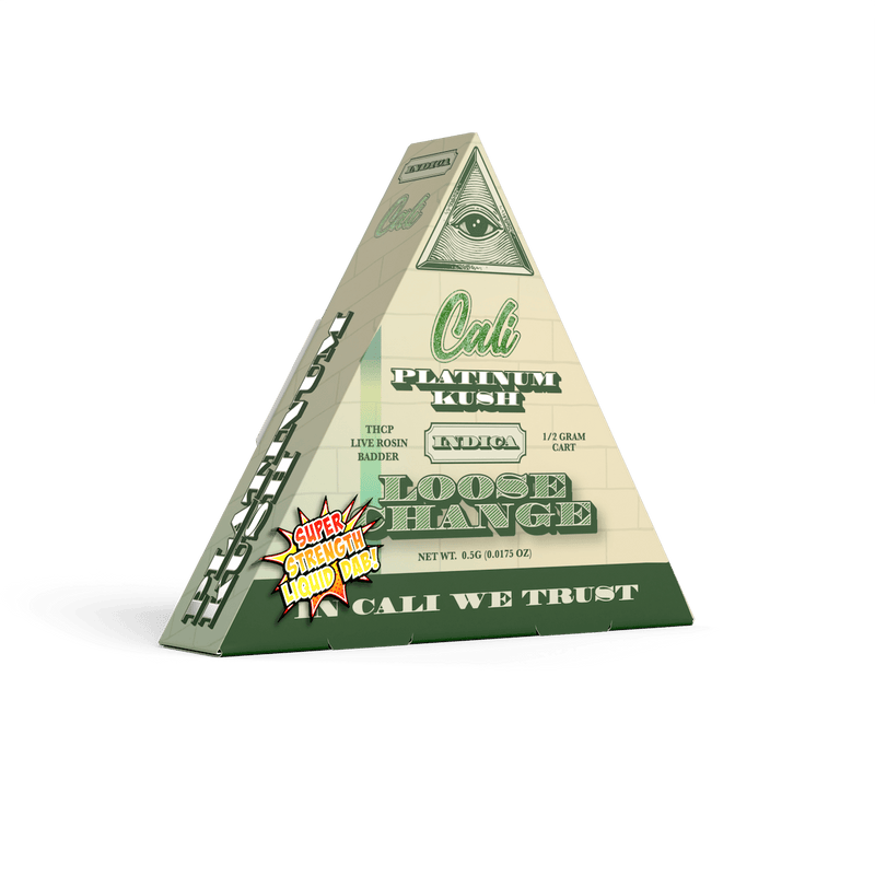 Cali Extrax Loose Change .5g THCP/D8 Live Resin Carts - Platinum Kush - Bandit Distribution
