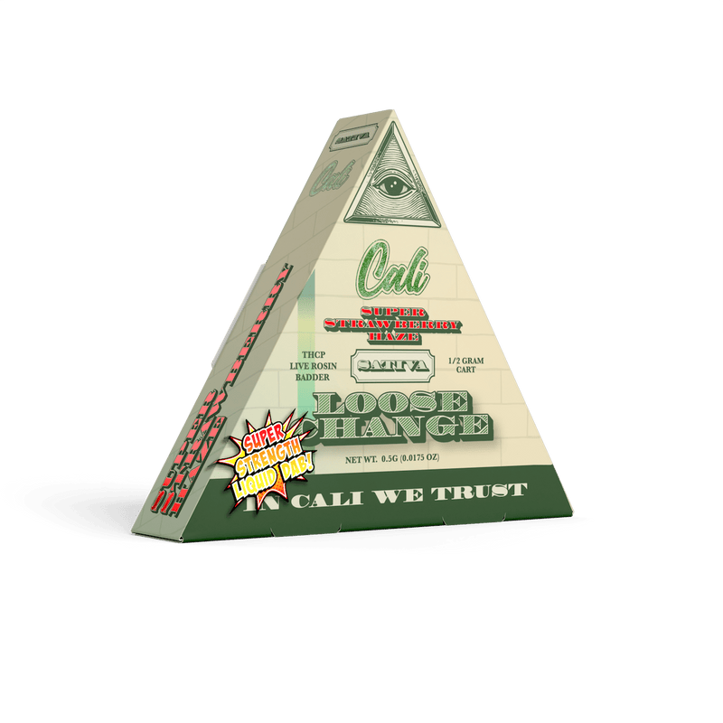 Cali Extrax Loose Change .5g THCP/D8 Live Resin Carts - Super Strawberry Haze - Bandit Distribution