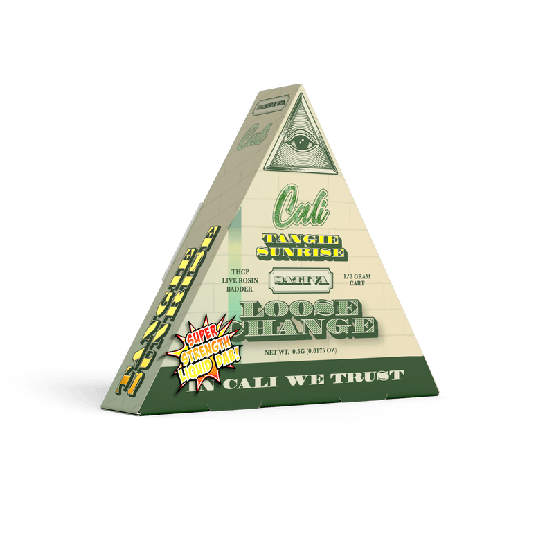Cali Extrax Loose Change .5g THCP/D8 Live Resin Carts - Tangie Sunrise - Bandit Distribution