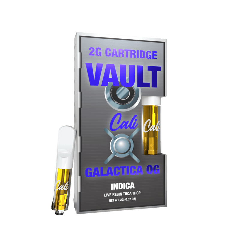 Cali Extrax - Vault 2g Carts - Live Resin THCa/THCp - Galactica OG - Bandit Distribution