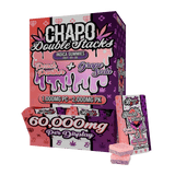 Chapo Double Stacks Gummies Display - 60,000mg - Peach Panther + Grape Soda - Bandit Distribution
