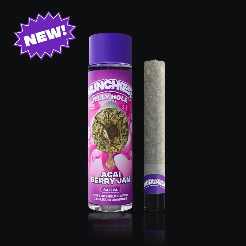 Delta Munchies Jelly Hole 2g Thca Pre Rolls - Acai Berry jam - Hemp Wholesaler