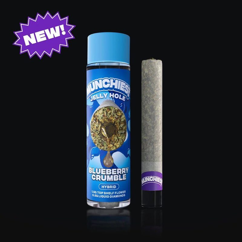 Delta Munchies Jelly Hole 2g Thca Pre Rolls - Blueberry Crumble - Hemp Wholesaler