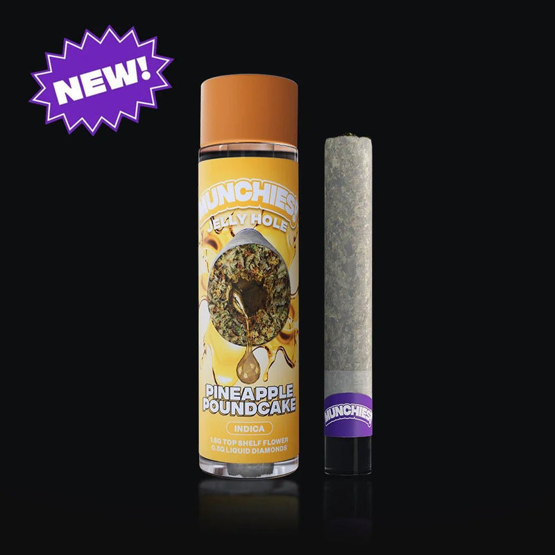 Delta Munchies Jelly Hole 2g Thca Pre Rolls - Pineapple Poundcake - Hemp Wholesaler