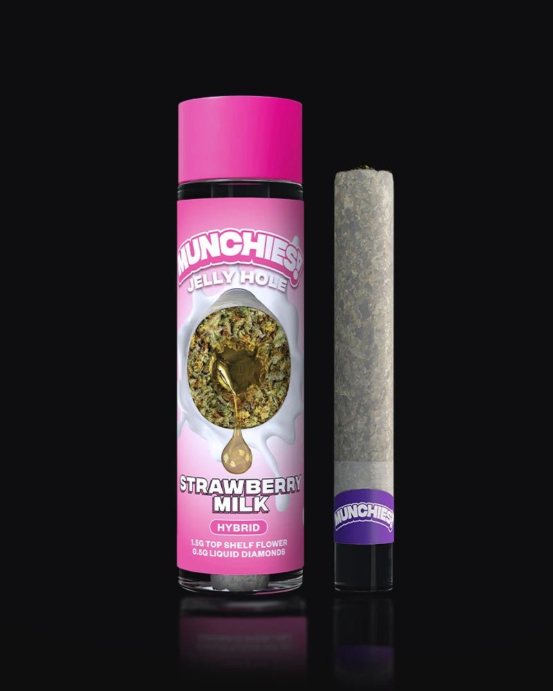Delta Munchies Jelly Hole 2g Thca Pre Rolls - Strawberry Milk - Bandit Distribution