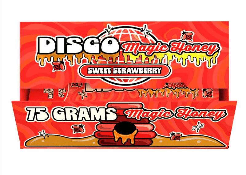 Disco Magic Honey 5g Sachets - 15ct Display - Sweet Strawberry - Bandit Distribution