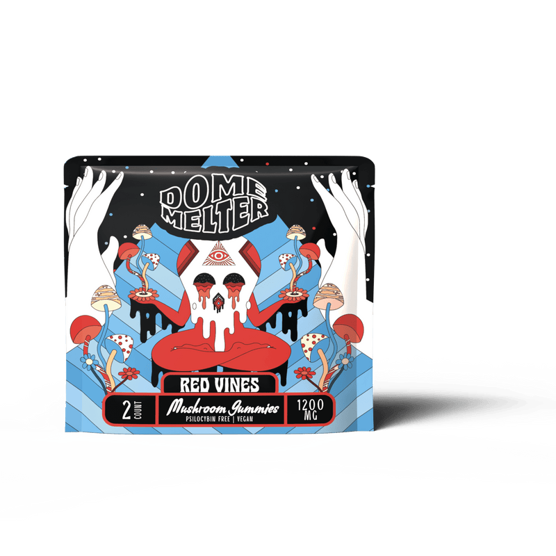 Domemelter – Red Vines - 2 Count Mushroom Gummies Pouches - 20ct Display - Bandit Distribution