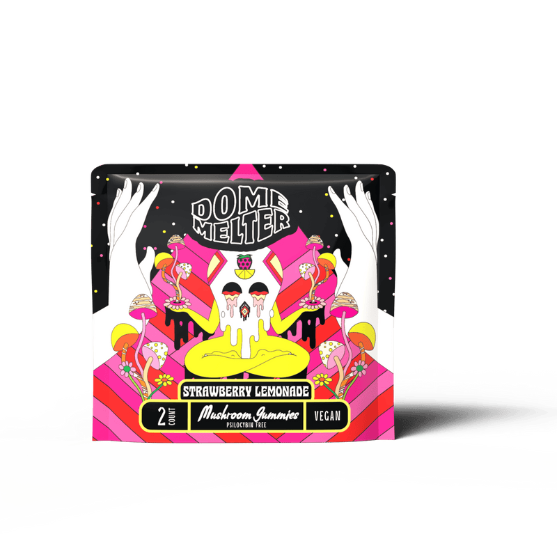Domemelter – Strawberry Lemonade - 2 Count Mushroom Gummies Pouches - 20ct Display - Bandit Distribution