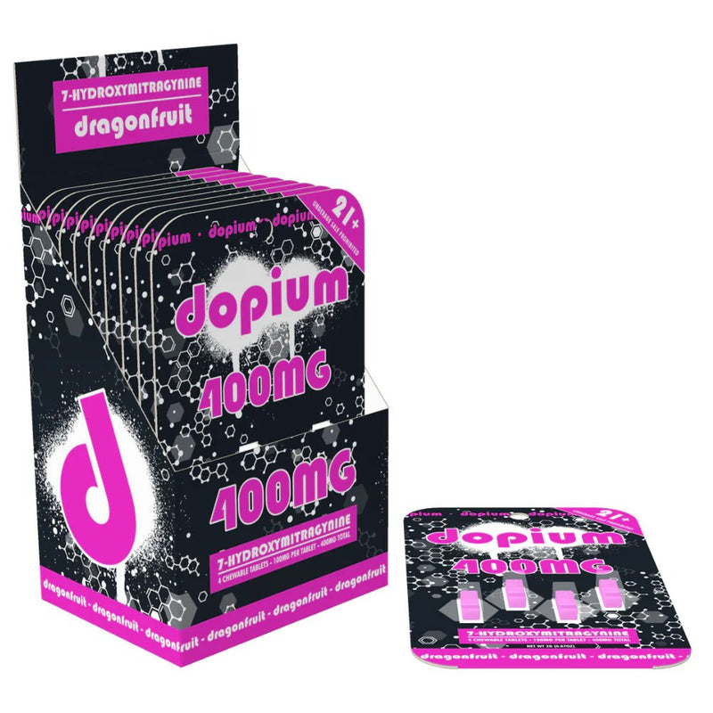 Dopium 7 - Hydroxymitragynine Bars 400MG - 10 Count Display - Dragonfruit - Bandit Distribution