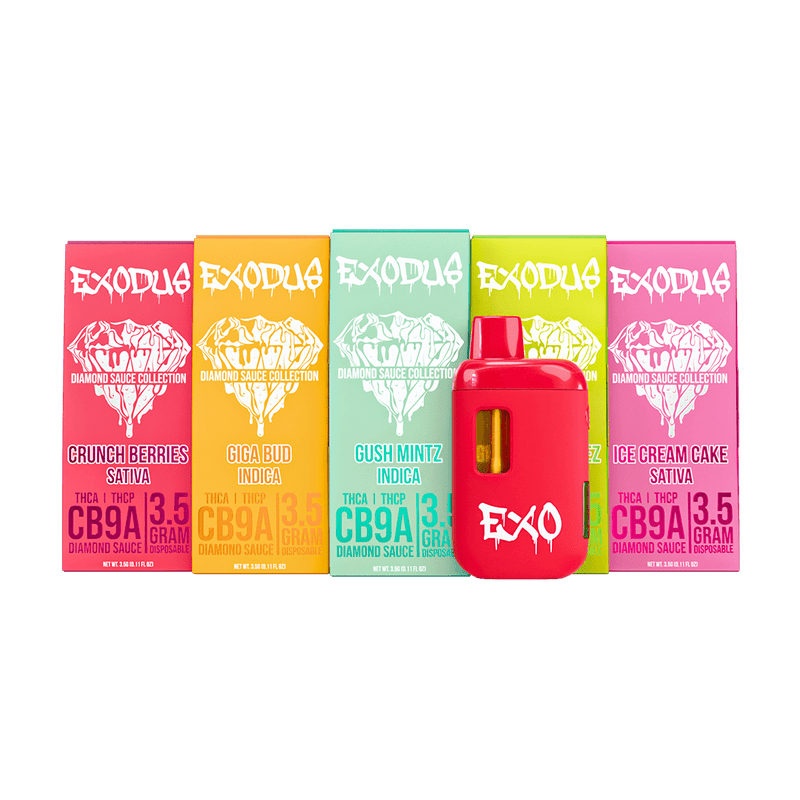 Exodus CB9A + THCA Diamond Sauce Disposables 3.5G Disposables - Hemp Wholesaler