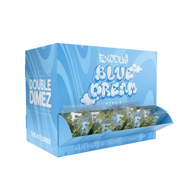Exodus - Double Dimes THCA Flower 2g Pouches - 30ct Display - Blue Dream - Bandit Distribution