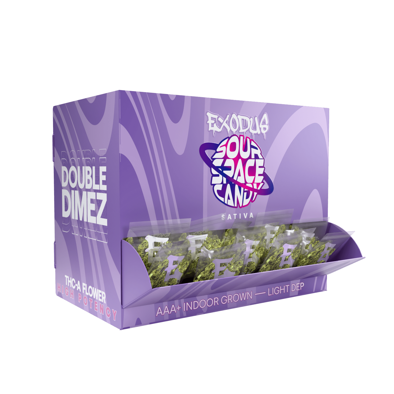 Exodus - Double Dimes THCA Flower 2g Pouches - 30ct Display - Sour