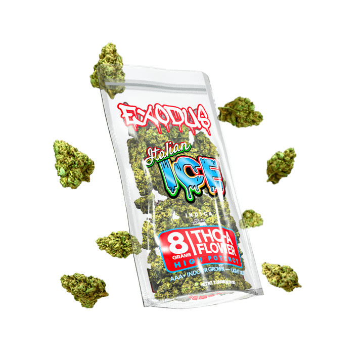 Exodus - High Potency Thca Flower - 8g - Italian Ice - Bandit Distribution