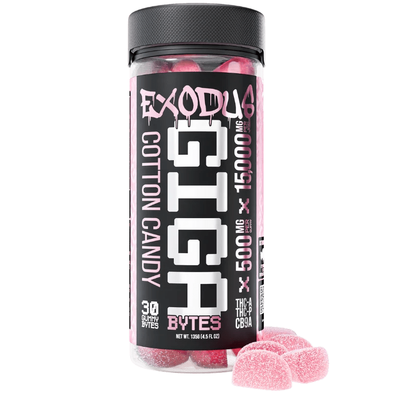 Exodus Thca+Thcp+CB9A Gigabytes Gummies - 15,000mg - Cotton Candy - Hemp Wholesaler