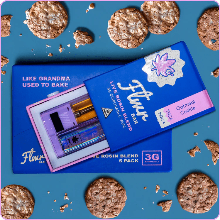 FLWR Bar 3g THCA Disposables - Oatmeal Cookie - Indica - Bandit Distribution