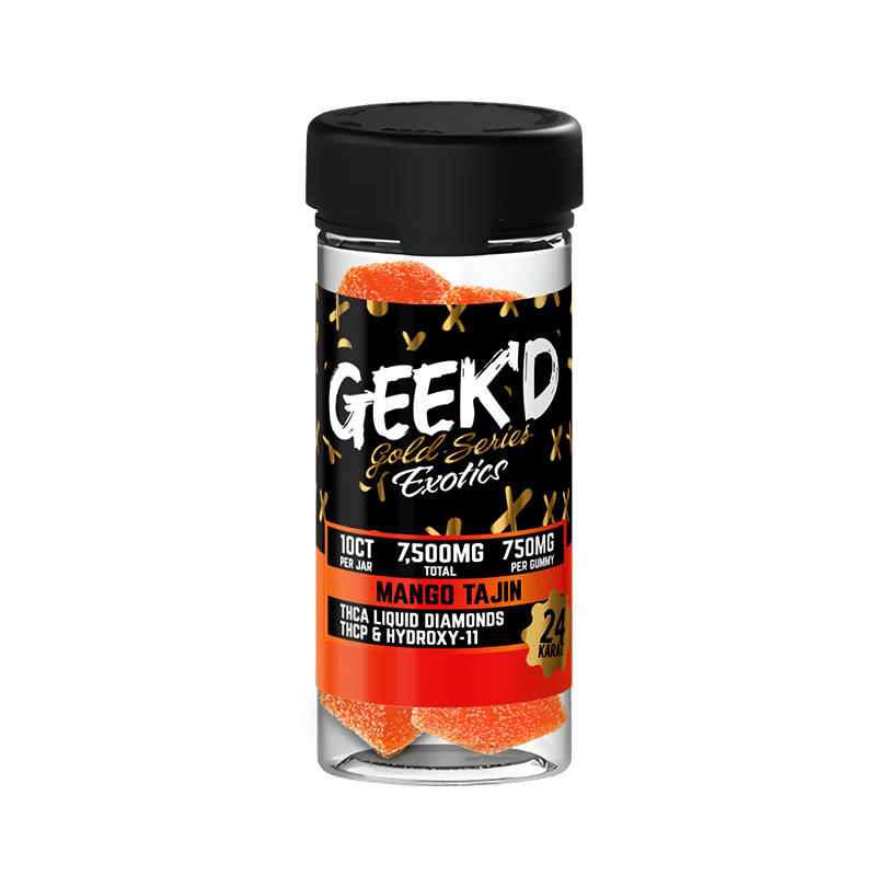 GEEK’D Gold Series Exotics – Mango Tajín Gummies – 7500MG - Bandit Distribution