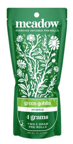 Meadow Diamond Infused THCA Pre Rolls - 2g (2 pack) - 12ct Display - Green Goblin