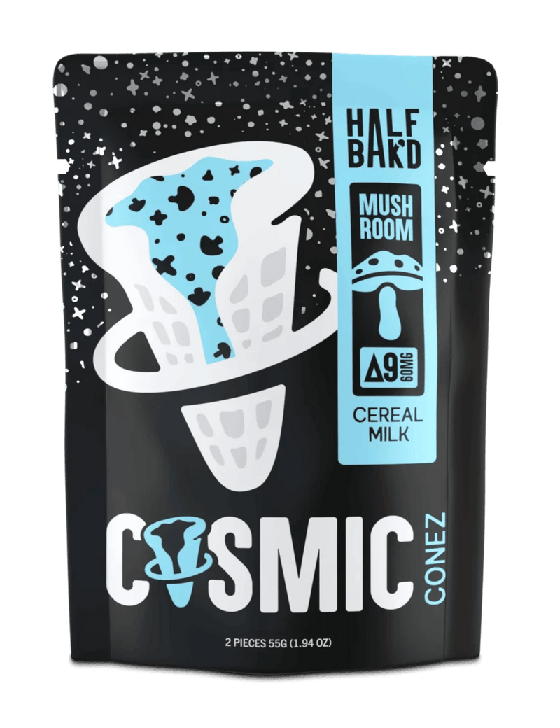 Half Bak'd Cosmic Conez - Cereal Milk 2ct - D9+Mushroomz - Bandit Distribution