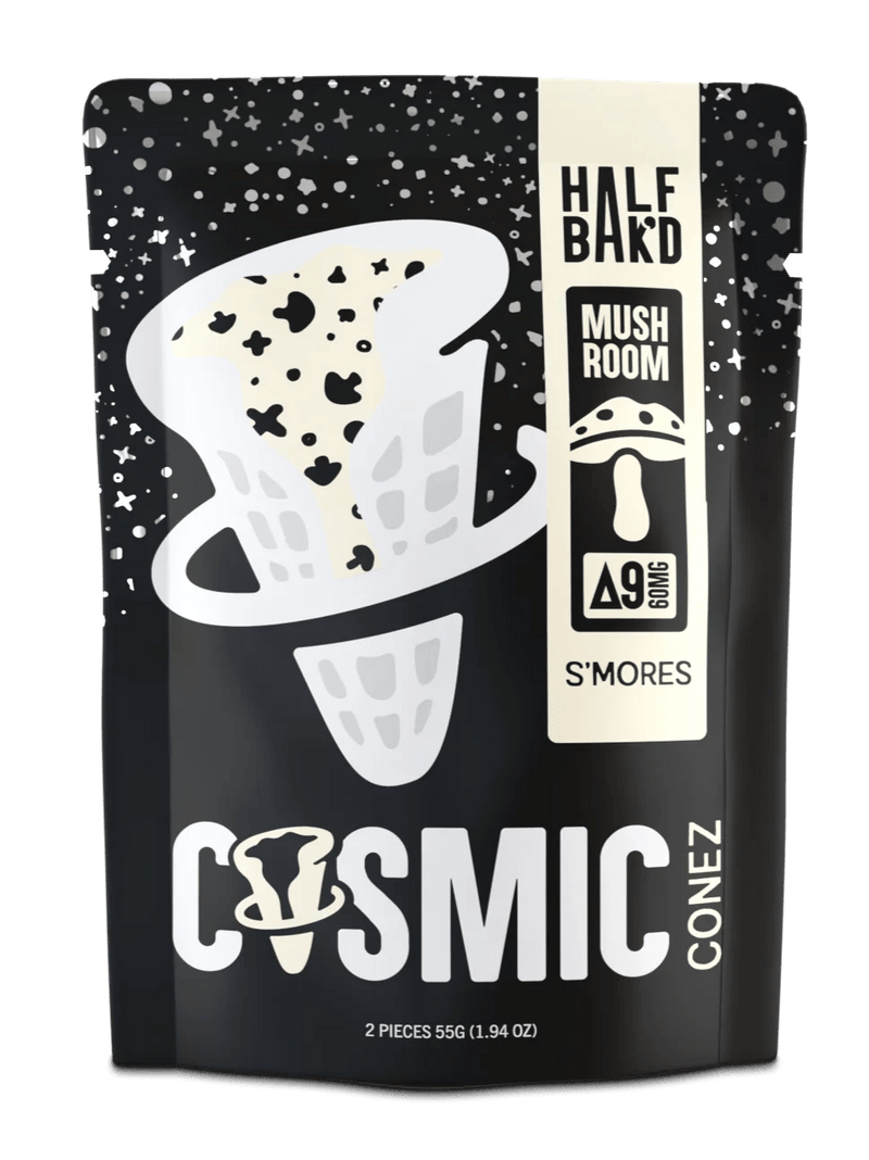 Half Bak'd Cosmic Conez - S'mores 2ct - D9+Mushroomz - Bandit Distribution