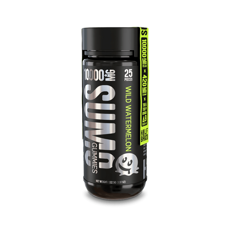 Half Bak'd D9 SUMO THCa/THCp/D8 Gummies - 25ct - Wild Watermelon - HempWholesaler.com