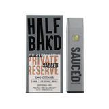 Half Bak'd Live Resin Private Reserve Sauce'd 1g Disposables - GMO Cookies - Bandit Distribution