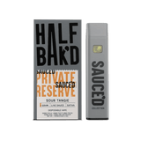 Half Bak'd Live Resin Private Reserve Sauce'd 1g Disposables - Sour Tangie - Bandit Distribution