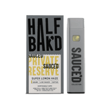 Half Bak'd Live Resin Private Reserve Sauce'd 1g Disposables - Super Lemon Haze - Bandit Distribution