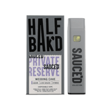 Half Bak'd Live Resin Private Reserve Sauce'd 1g Disposables - Wedding Cake - Bandit Distribution
