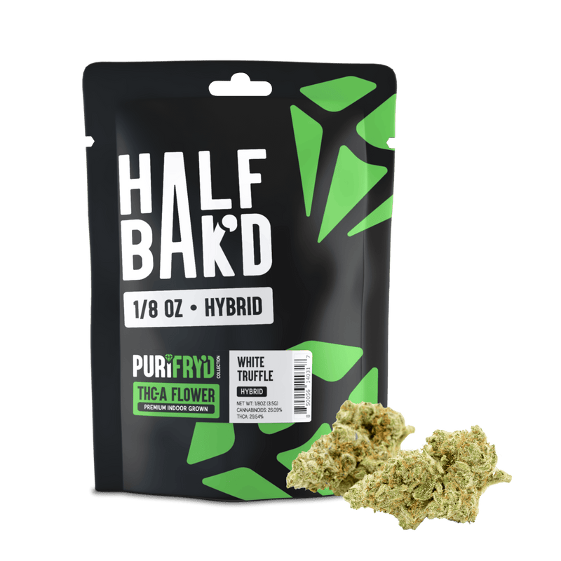 Half Bak'D PuriFryd Indoor Thca Flower - 3.5g - White Truffle - Bandit Distribution