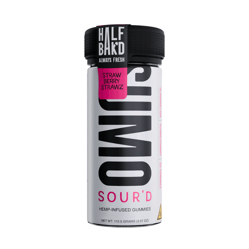 Half Bak'd Sumo Sour'D Gummies - 25ct - Strawberry Strawz - Bandit Distribution
