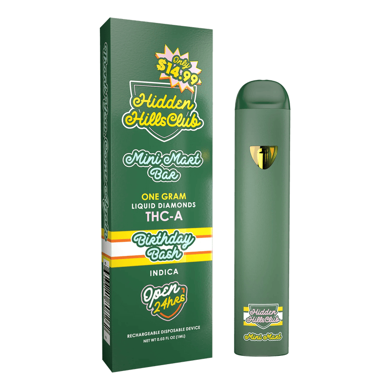 Hidden Hills Club - Mini Mart Bar Liquid Diamonds THCa 1g - Birthday Bash - Bandit Distribution