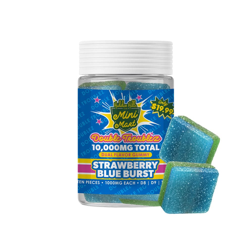 Hidden Hills Mini Mart Double Troublez - 10000MG - Strawberry Blue