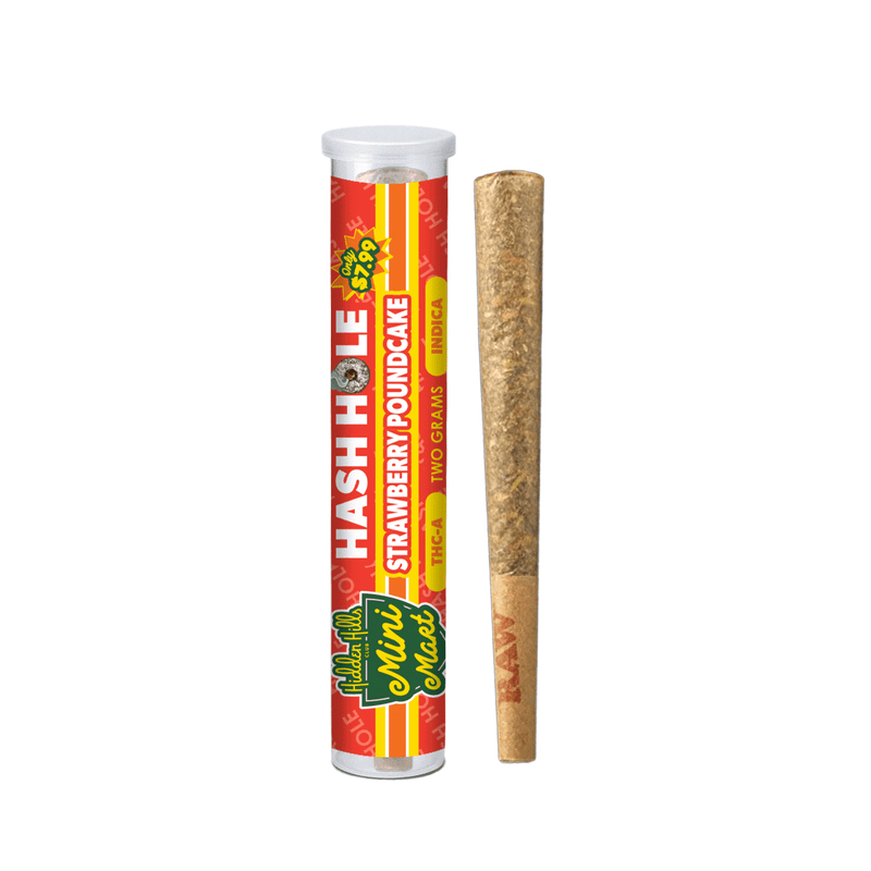 Hidden Hills - Mini Mart Hash Holes - 2g Pre Roll x 20ct Display - Strawberry Poundcake - Bandit Distribution