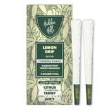 Hidden Hills Powdered Donuts THCA Pre Rolls 2ct pack - 10 Pack Display - Lemon Drip