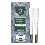 Hidden Hills Powdered Donuts THCA Pre Rolls 2ct pack - 10 Pack Display - Midnight Purple OG