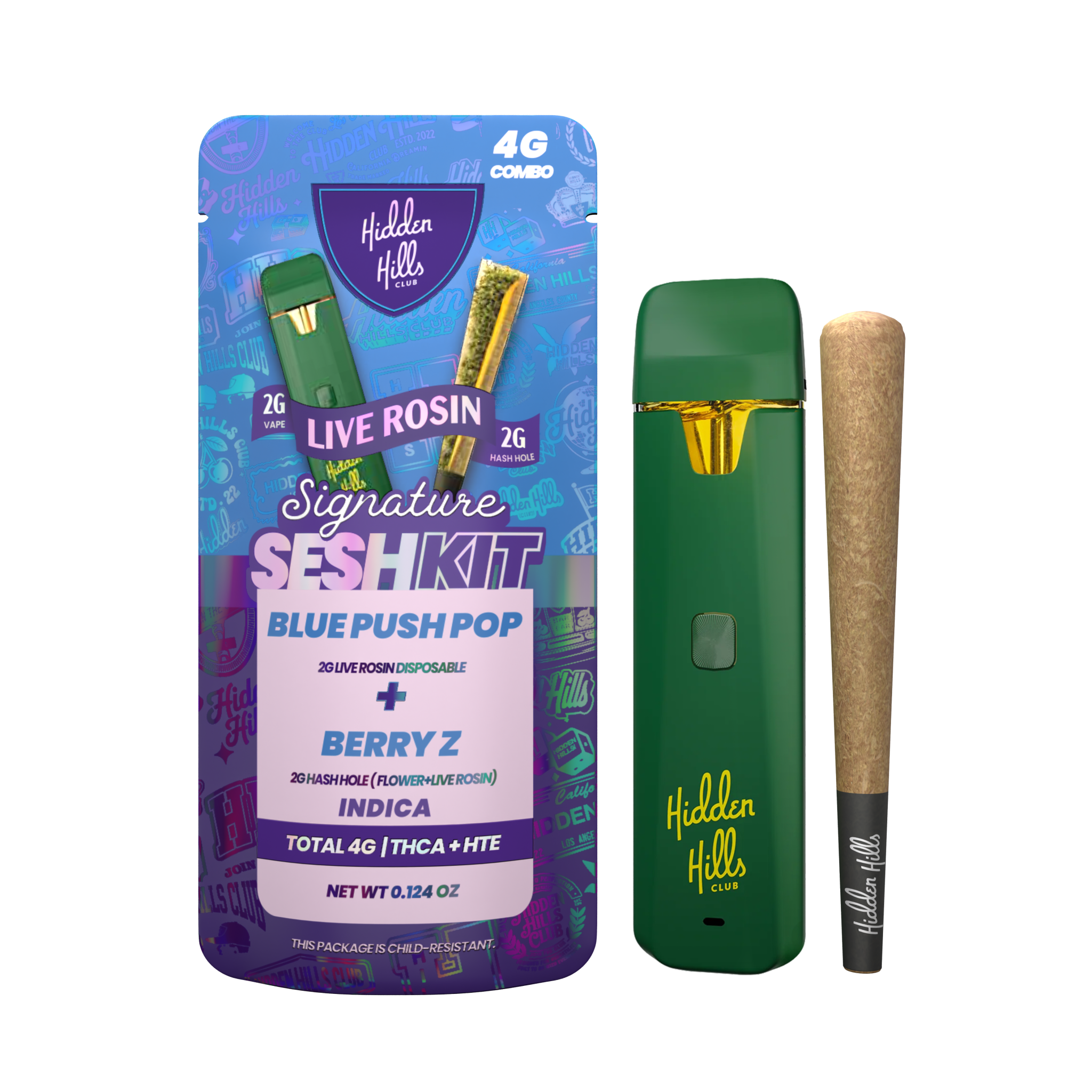 hidden hills disposable vape Hidden Hills Signature Sesh Kit -2g Live Rosin Dispo + 2g Hash Hole Co –  Bandit Distribution