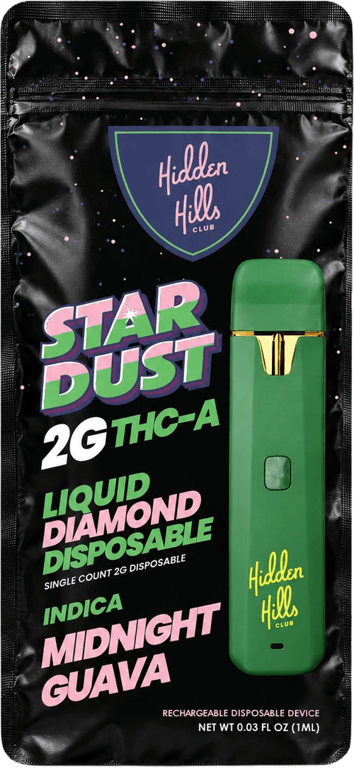 Hidden Hills Stardust Liquid Diamond Bar - THCA - Midnight Guava - 2g - Bandit Distribution