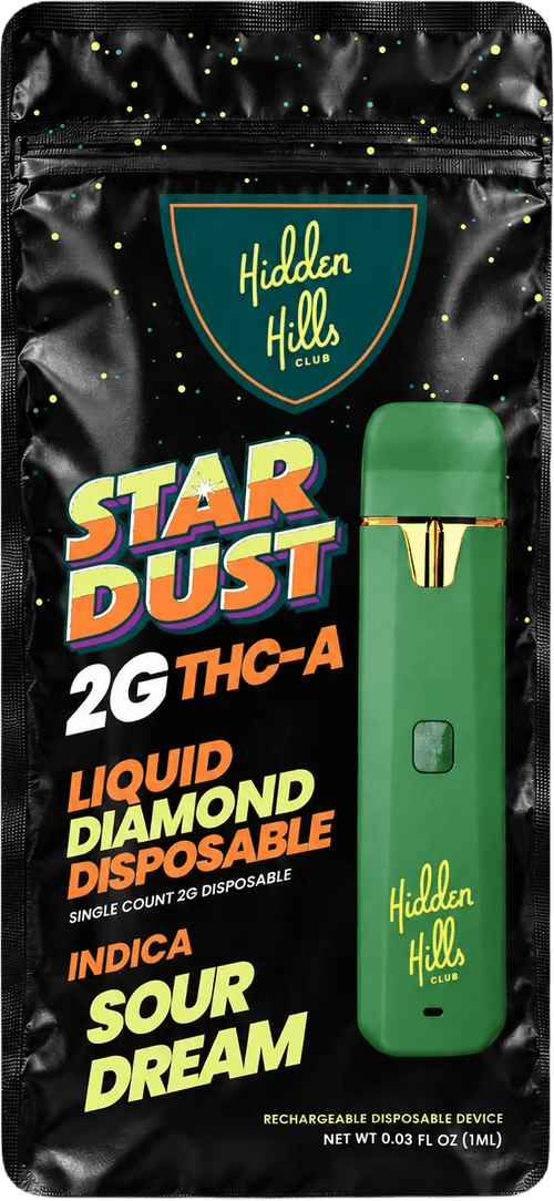 Hidden Hills Stardust Liquid Diamond Bar - THCA - Sour Dream - 2g - Bandit Distribution
