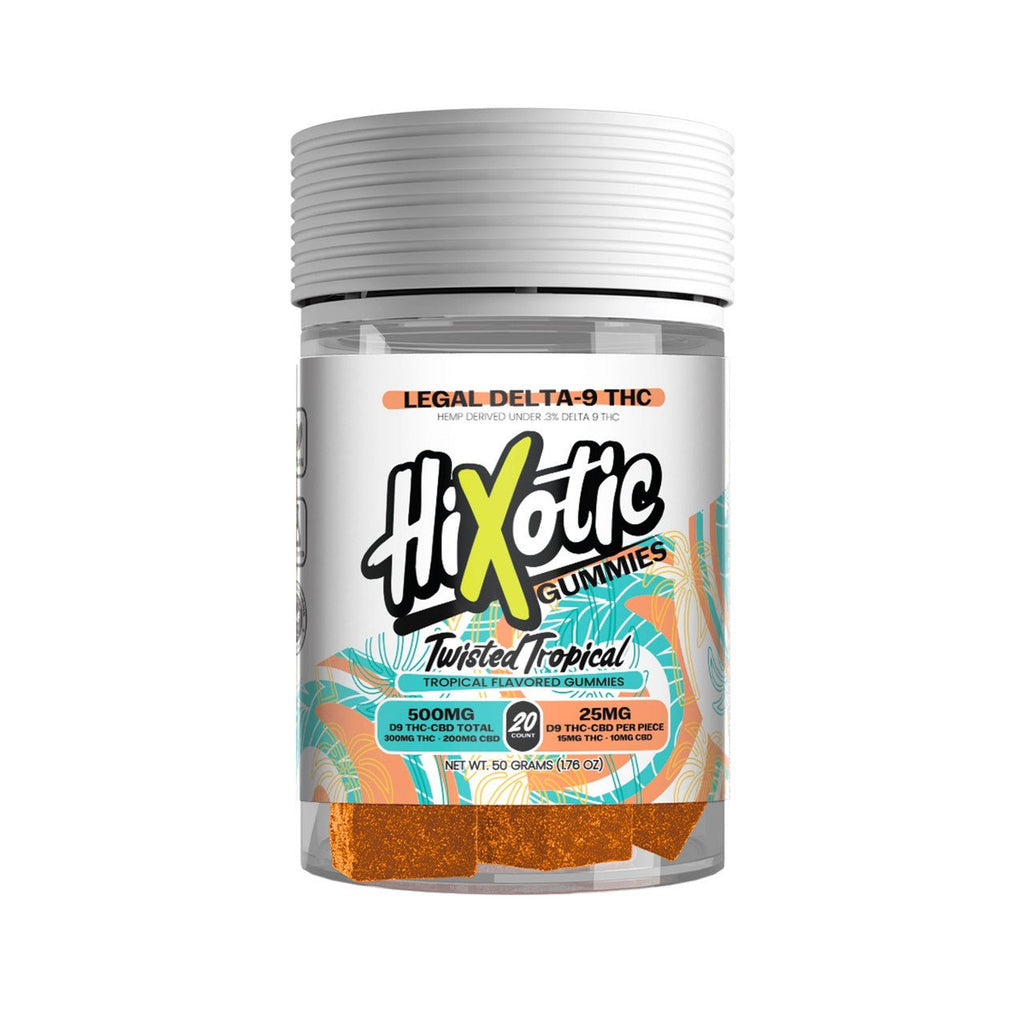 HiXotic Delta-9 THC+CBD Gummies - 500mg 20ct Jar - Twisted
