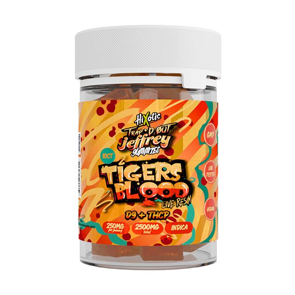 Hixotic Trap'd Out Jeffrey Gummies - Tigers Blood 2500mg - 10ct - Bandit Distribution