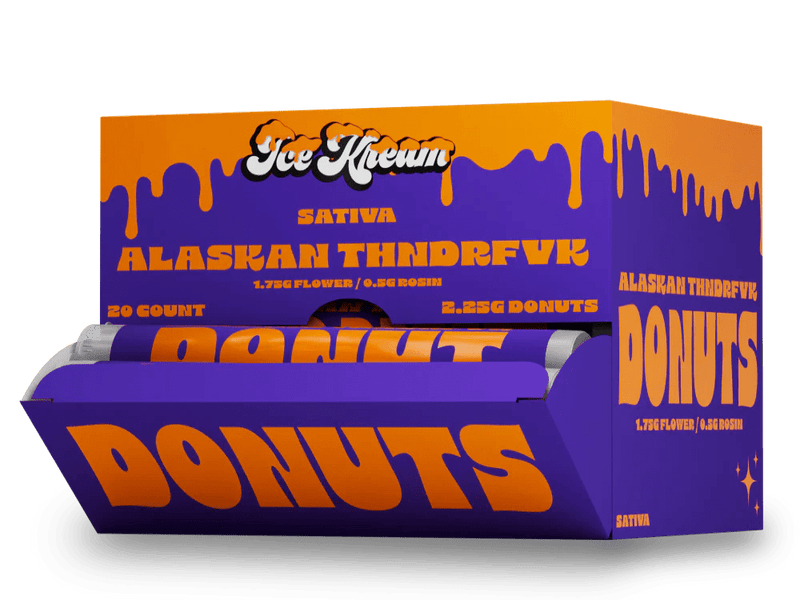 Ice Kream Thca Donut Holes - 2.25g Each - 20 Count Display - Alaskan Thunderfvck - Bandit Distribution