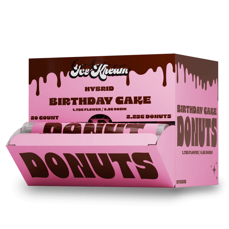 Ice Kream Thca Donut Holes - 2.25g Each - 20 Count Display - Birthday Cake - Bandit Distribution