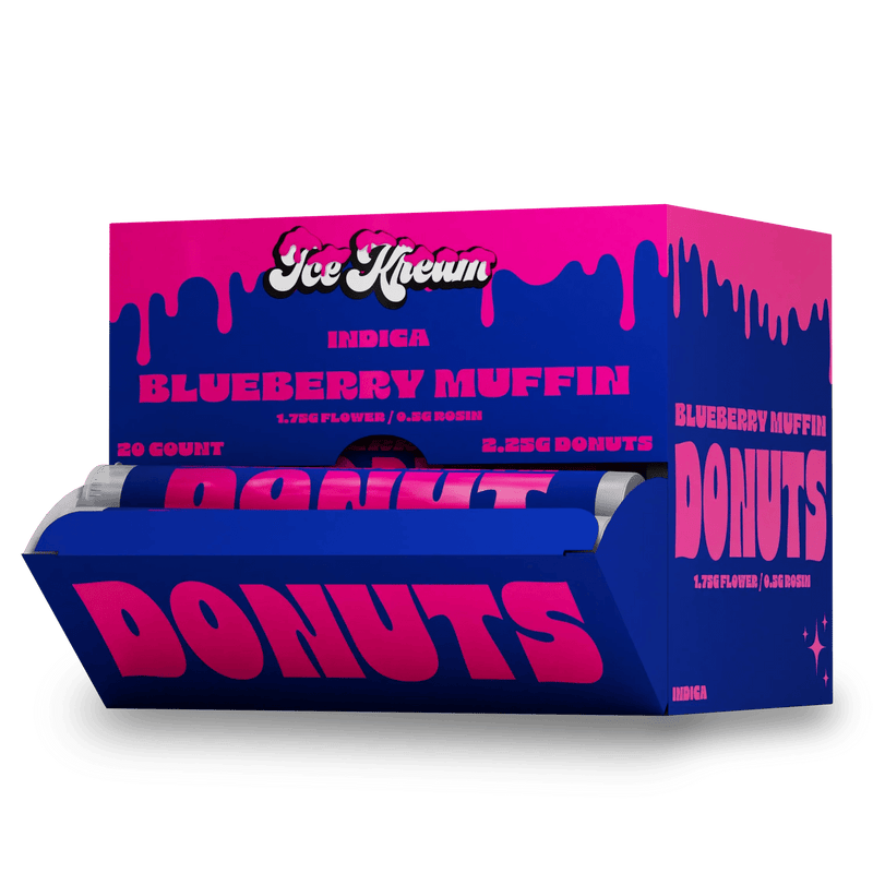 Ice Kream Thca Donut Holes - 2.25g Each - 20 Count Display - Blueberry Muffin - Bandit Distribution