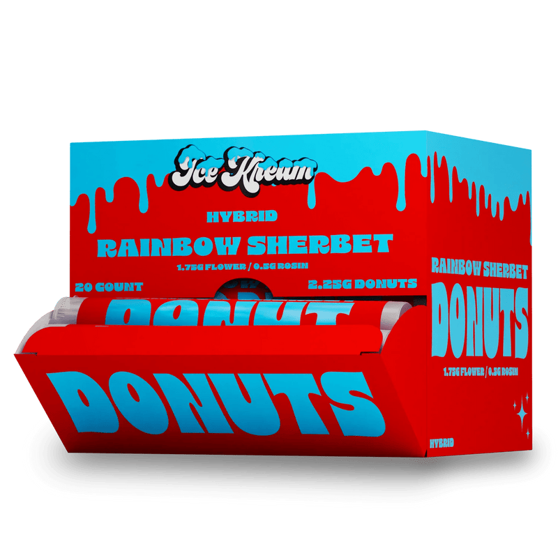 Ice Kream Thca Donut Holes - 2.25g Each - 20 Count Display - Rainbow Sherbert - Bandit Distribution