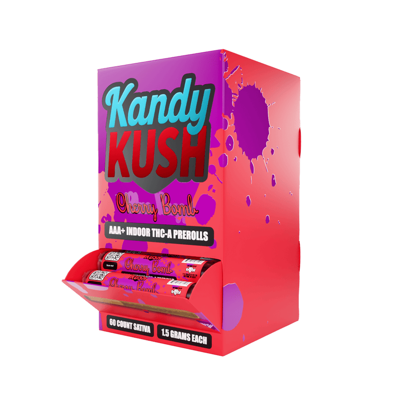 Kandy Kush Thca Pre Roll - 1.5g 60 Count Display - Cherry Bomb - Sativa - Bandit Distribution