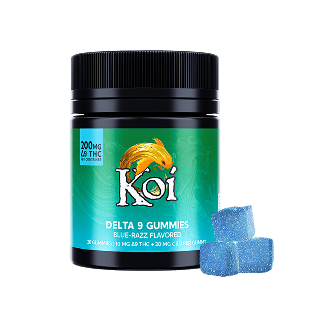 Koi Delta 9 THC Gummies - Blue Razz - Bandit Distribution